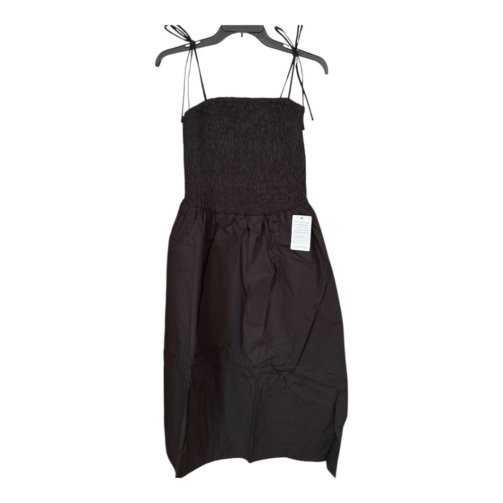 NWT Astr the Label Drop Waist Smocked MIDI Dress | Black | Medium - Picture 2 of 2